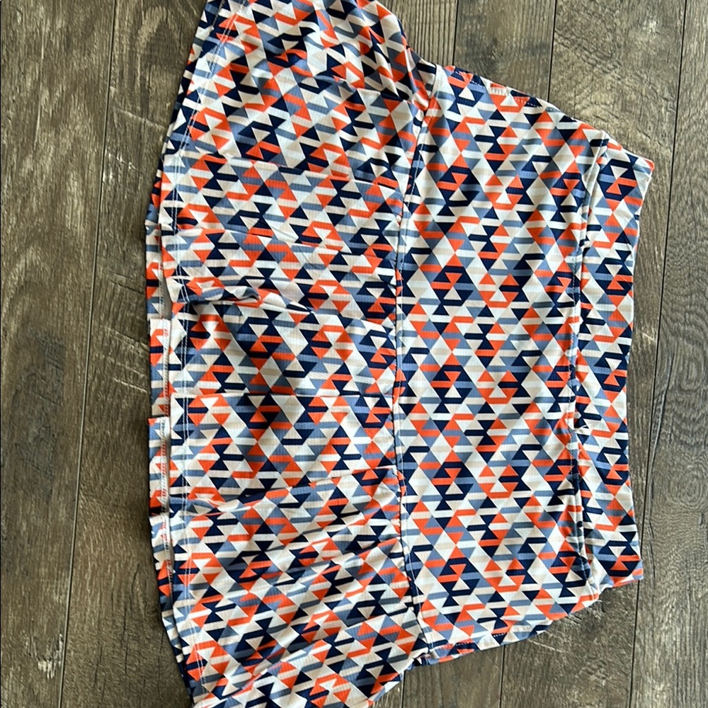 Court Haley Geometric Patterned Skort - Orange, Blue, White size Medium